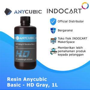 INDOCART Tinta Resin 3D Printer Resin Anycubic Basic HD-grey 1KG