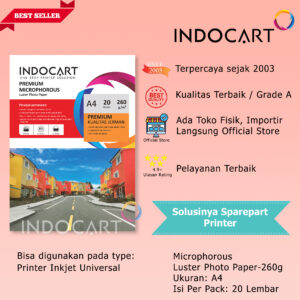 IndoCart Kertas Foto-Microporous RC Luster Photo Paper-260g-A4-20s