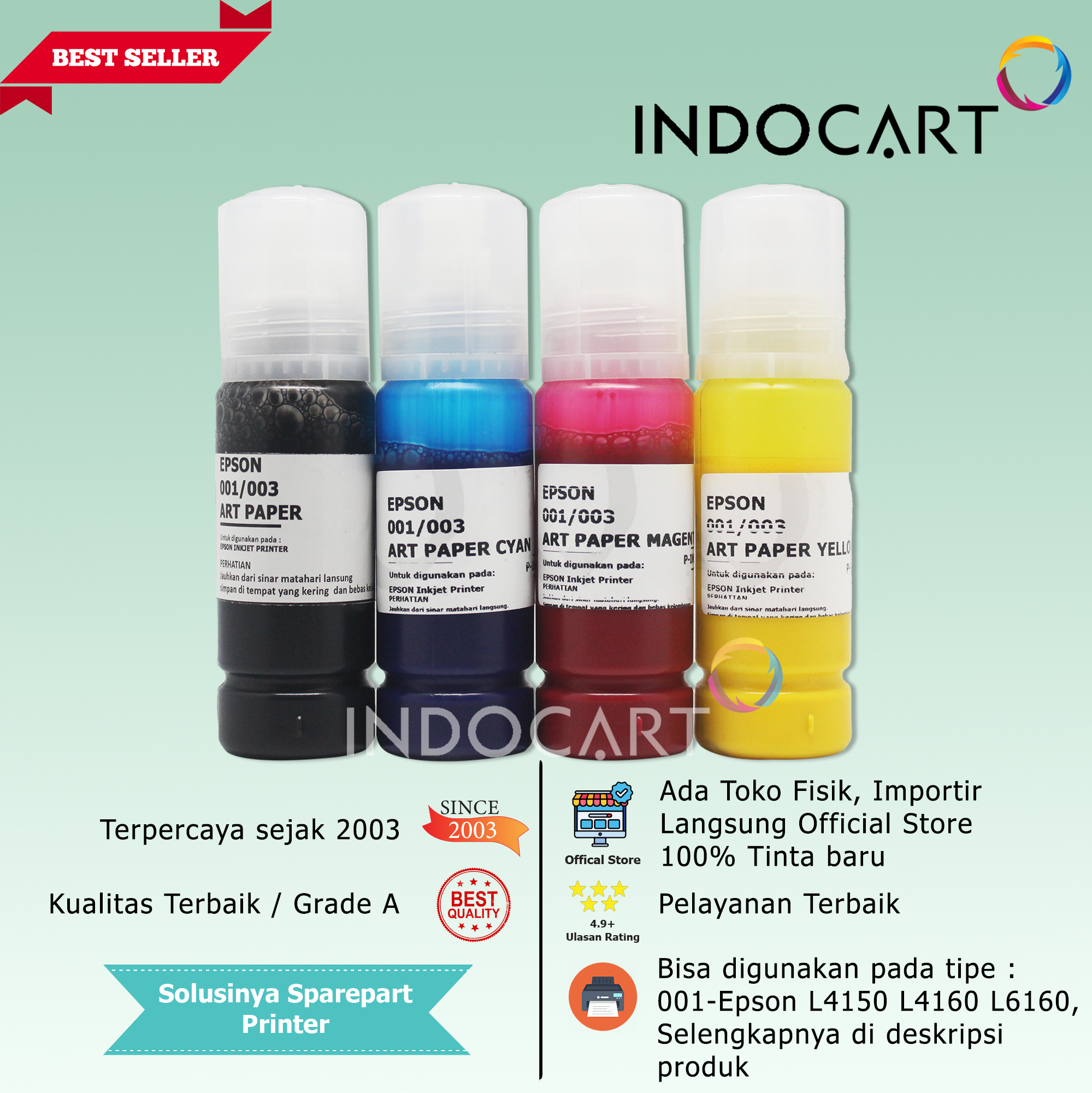 IndoCart Tinta Refill Premium Printer Epson-Art Paper Ink-1kg - IndoCart