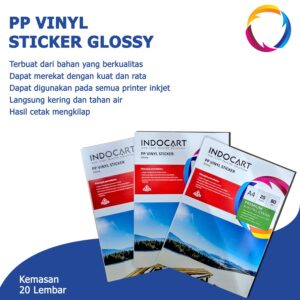 IndoCart Sticker PP Vinyl Glossy-A4-20s